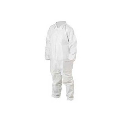 Keystone Safety CVL-KG-E-MD - KeyGuard (Microporous) Coverall - Zipper Front - Elastic Wrists & Ankles - Cleanroom Class 5 - Medium - White - 25/Case
