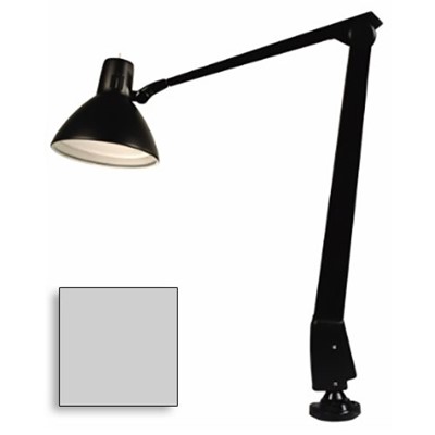 Dazor 602-DG - CFL/Incandescent Lamp w/Floating Arm - 31" Reach - Clamp Base - Dove Gray