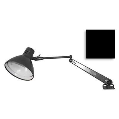 Dazor 1100-BK - CFL/Incandescent Lamp w/Machine Arm - 39" Reach - L-Bracket Direct Mount - Black
