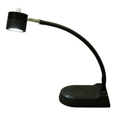 Dazor LED-FA35DB-BK - EcoFlex LED Lamp w/Desk Base - 17" Reach - Dimmable Switch - 14W - Black