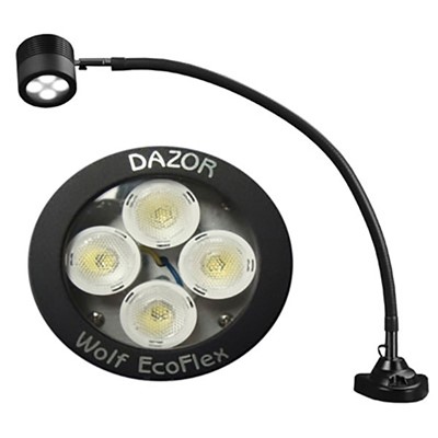 Dazor LED-FA35CM-BK - EcoFlex LED Lamp w/Clamp Base - 25" Reach - Dimmable Switch - 14W - Black