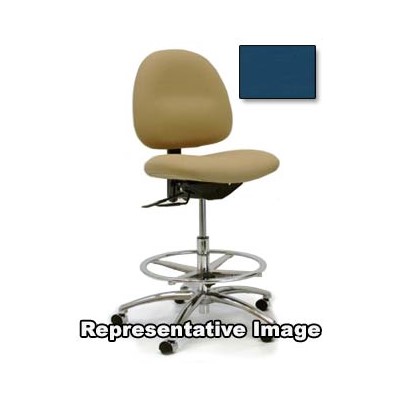 Gibo/Kodama CE3000AT-V901-07B - Stamina 3000 Series Class 100 Cleanroom/ESD-Safe Desk Height Chair - Autonomous Control - 17"-21" - Conductive Vinyl - Royal Blue