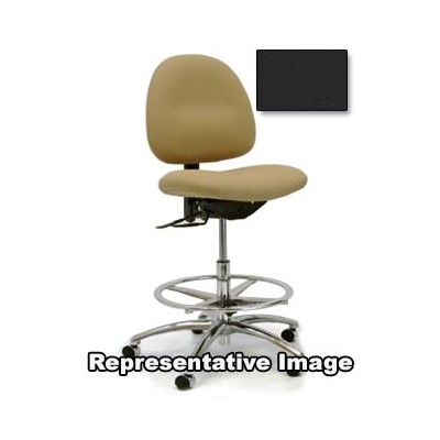 Gibo/Kodama CE3500AT-V902-H-01 - Stamina 3000 Cleanroom ESD Bench-Height Chair - Vinyl - Black