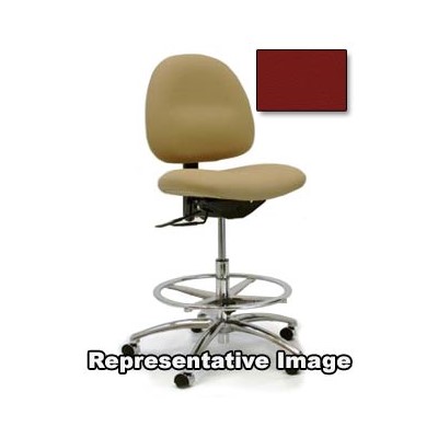 Gibo/Kodama C3300AT-V552-01 - Stamina 3000 Series Class 100 Cleanroom Mid-Bench Height Chair - Autonomous Control - 22"-29" - Vinyl - Red