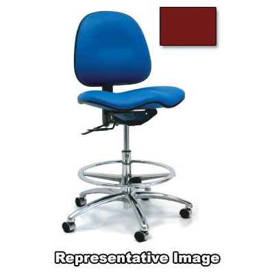 Gibo/Kodama C7300AT-V552-01 - Stamina 7000 Series Class 100 Cleanroom Mid-Bench Height Chair - Autonomous Control - 22"-29" - Vinyl - Red