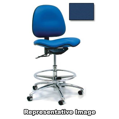 Gibo/Kodama C7300AT-V523-01 - Stamina 7000 Series Class 100 Cleanroom Mid-Bench Height Chair - Autonomous Control - 22"-29" - Vinyl - Royal Blue