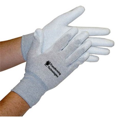 Transforming Technologies GL4503P - GL4500 Series Palm Coated ESD Inspection Gloves - Medium - 8" - 12/Pack