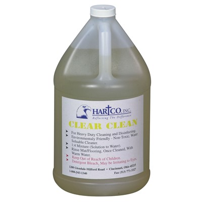 Hartco CRF-0002cs - Clear Clean Mat Cleaner - High Traffic/Contamination & Monthly Cleaning - 4 Gallons/Case