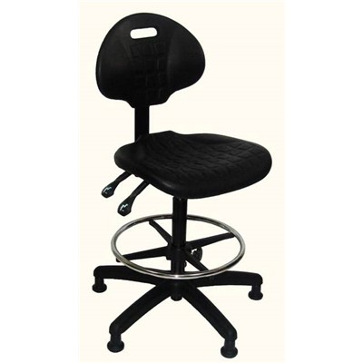 Industrial Seating PU100-ST - PU100 Polyurethane Chair - ST Dual-Lever Control - Black