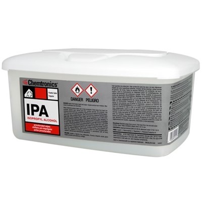 Chemtronics IPA100B - IPA Presaturated Wipes - 70% IPA - 12 Boxes/Case