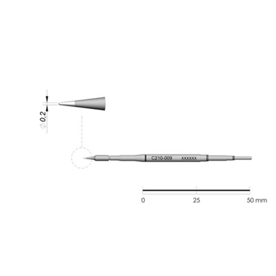JBC Tools C210-009 - C210 Series Cartridge - Conical - 0.2 mm