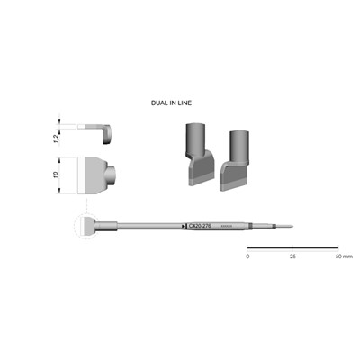 JBC Tools C420-276 - C420 Series Cartridge - Spade - 10.0 mm