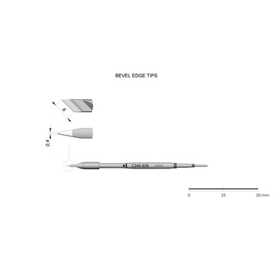 JBC Tools C245-939 - C245 Series Cartridge - Knife - Extended Life - 6.0 mm x 0.4 mm