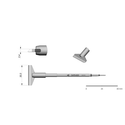 JBC Tools C470-023 - C470 Series Cartridge - Spade - Extended Life - 32.2 mm