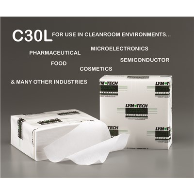 FG Clean Wipes (Formerly Essentra Porous Technologies) 7-C30L-99L-00 - C30L Cleanroom Hydroentangled Wipes - 9" x 9" - 300/Bag - 14 Bags/Case