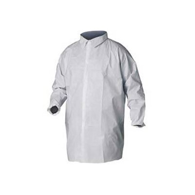 Keystone Safety LC0-WE-KG-MD - KeyGuard (Microporous) Lab Coat - Snap Front - Elastic Wrists - Cleanroom Class 6 - Medium - White - 30/Case