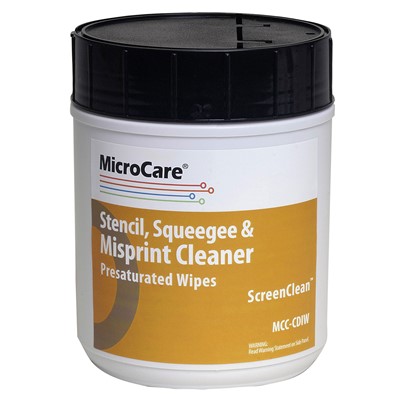 MicroCare MCC-CDIW - ScreenClean™ Ink Remover Wipe - 8" x 5" - 100/Tub