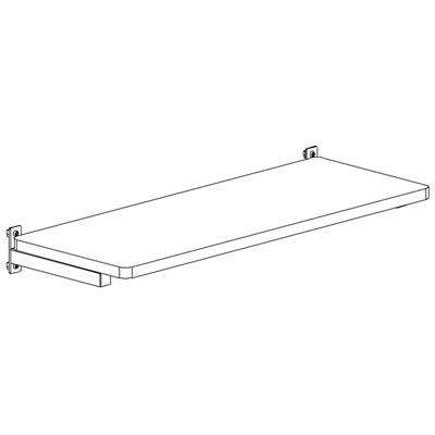 Production Basics 8423-WHITE - Laminate Shelf for Workbench - 60" W x 15" D - White