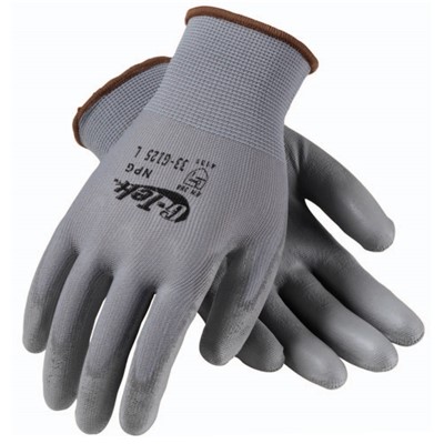 Protective Industrial Products (PIP) 33-G125/L - Polyurethane Coated Seamless Knitted Gloves - 9.3" - Gray