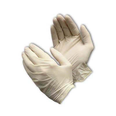 PIP 62-322PF/M - Ambidextrous Disposable Latex Gloves - Industrial Grade - Fully Texturized - 5 mil - Medium - 100/Box