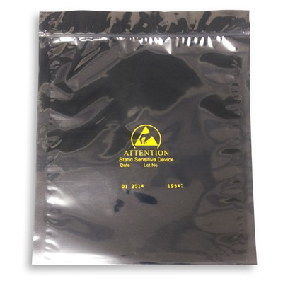 Q Source 6X8X.003-ZIP - Metal-In Zip-Top Static Shielding Bag - 6" x 8" - 100/Pack