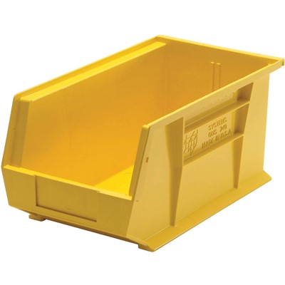 Quantum Storage Systems QUS240-YL - Ultra Stack and Hang Bin - I.D. 14" L x 6.5625" W x 6.75" H - Yellow - 12/Carton