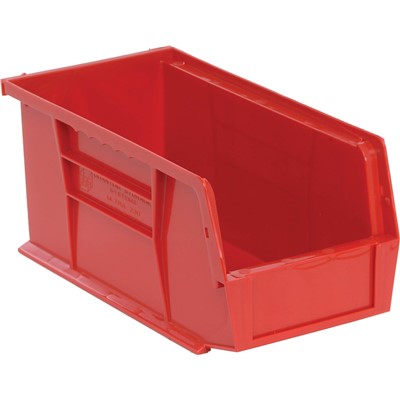 Quantum Storage Systems QUS230-RD - Ultra Stack and Hang Bin - I.D. 10.25" L x 4.375" W x 4.75" H - Red - 12/Carton