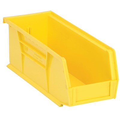 Quantum Storage Systems QUS224-YL - Ultra Stack and Hang Bin - I.D. 10.25" L x 3.1875" W x 3.75" H - Yellow - 12/Carton