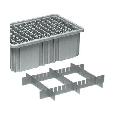 Quantum Storage Systems DL93120 - Long Divider for Dividable Grid Tote Box DG93120 - Gray - 6/Carton