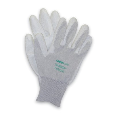QRP PDESDNY - Polyurethane Palm Dip ESD Nylon Assembly Gloves - 12 Pair/Pack