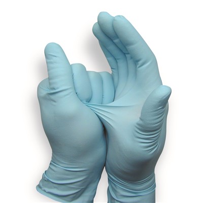 QRP 8BQF09 - Qualatrile Nitrile Powder-Free Gloves - 8 mil - 9" - Blue - 50/Pack