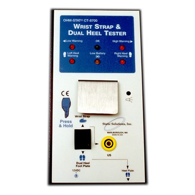 Static Solutions CT-8700 - Ohm-Stat™ Economy Combo Wrist & Foot Strap Tester w/Footplate & Stand