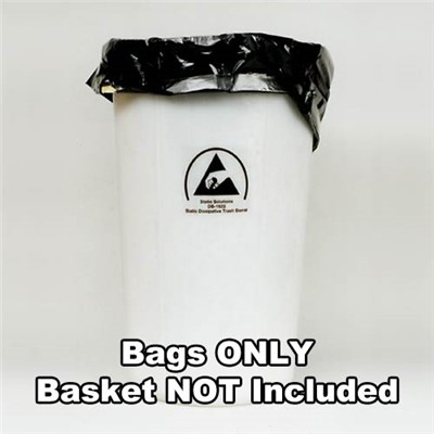 Static Solutions DB-1600 - Ohm-Shield™ Anti-Static Waste Paper Basket Liners - 44 Quart - 50/Bag
