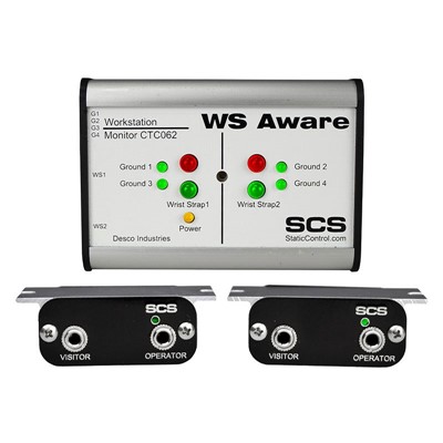 SCS CTC061-3-242-WW - CTC061 Current Loop Interface WS Aware Dual Workstation Monitor w/Universal Power Supply