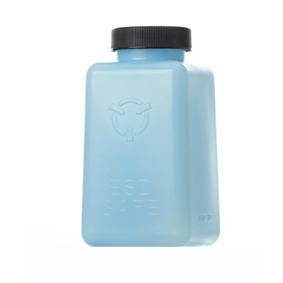 R&R Lotion SQB-8-ESD - Square Storage Bottle w/Lid - ESD-Safe - 8 oz - 50/Case