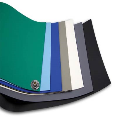 Static Solutions UM-2460DG - Ultimat™ Two-Layer Rubber ESD Mat w/2 Snaps - 24" x 60" - Green