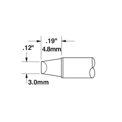 Metcal CVC-7CH0030S - Chisel Soldering Cartridge - 700° - 3 mm (0.12")