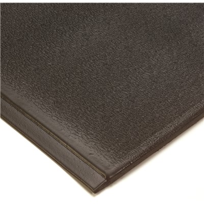 Wearwell 459.12x3x12BK - Endurable PVC Sponge Anti-Fatigue Mat - 3' x 12' - Black