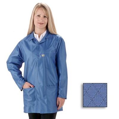 Tech Wear EconoShield Lab Coat - Lapel Collar - ECX-500 - 0.75 Length - Royal Blue
