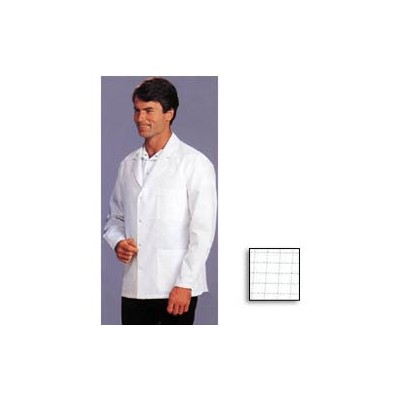 Tech Wear Nylostat Lab Jacket - Poly-Cotton Blend - Hip Length - White