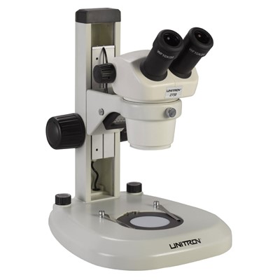 Unitron 13201 - Z730 Series Binocular Zoom Stereo Microscope - LED Incident & Transmitted Focusing Stand