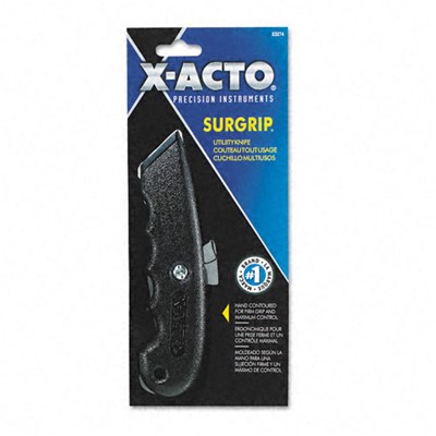 X-Acto X3274 - SurGrip Utility Knife - Retractable - Black