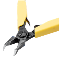 Lindstrom 8249 - Long Precision 45° Tapered & Relieved Head Oblique Cutter - 0.2 mm-0.8 mm  - S Head Size - Flush - 4.63" L
