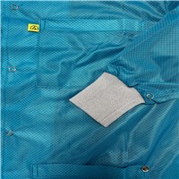 Transforming Technologies JKC 9021TL - 9010 Series ESD Lab Jacket - Collared - Knit Cuff - Teal - X-Small