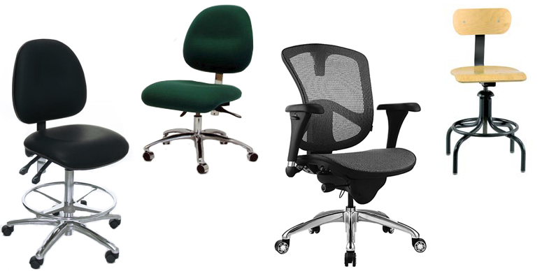 Mesh chairs, polyurethane chairs, task/office chairs and wood chairs
