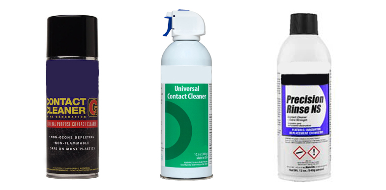 Contact cleaners from ACL Staticide, MicroCare Corporation and TechSpray