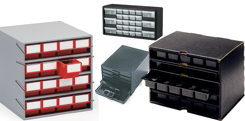 Industrial Storage Drawers for bin accessories and components from Treston and Conductive Containers Inc (CCI)
