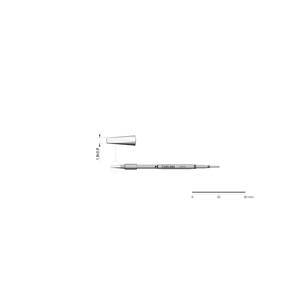 Cincel de punta de JBC-C245944 1.8x0.8mm Longlife C245-944 JBC herramientas