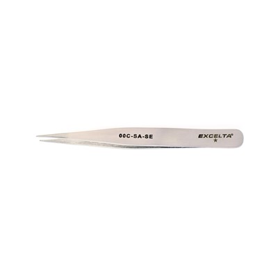 Excelta 00C-SA-SE - 1-Star Economy General Assemebly Tweezers - Anti-Magnetic Stainless Steel - 4.25"