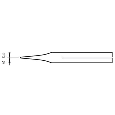 JBC Tools 0150300 - B-03D Classic Tip Series Soldering Tip for 14ST Iron - 0.5 mm